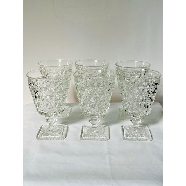 1950s Georgian Revival Water Goblets Imperial Glass - Set of Six For Sale - Image 10 of 12