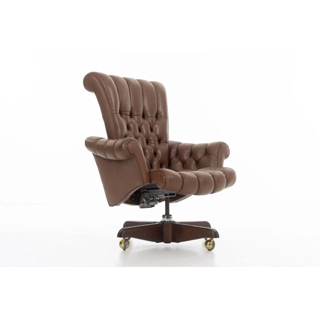 Mid-Century Modern 1960s Edward Wormley Executive Office Chair For Sale - Image 3 of 11