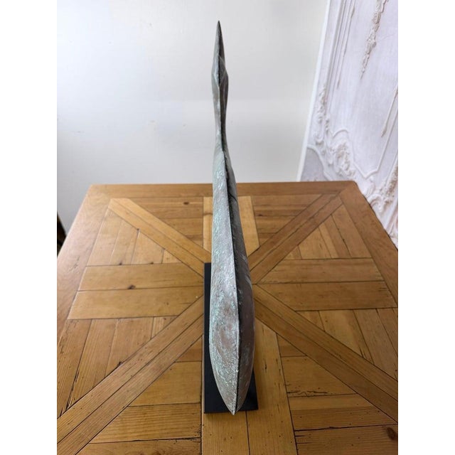 Verdigris Monumental American Folk Art Copper Whale Weathervane With Verdigris Patina For Sale - Image 8 of 13