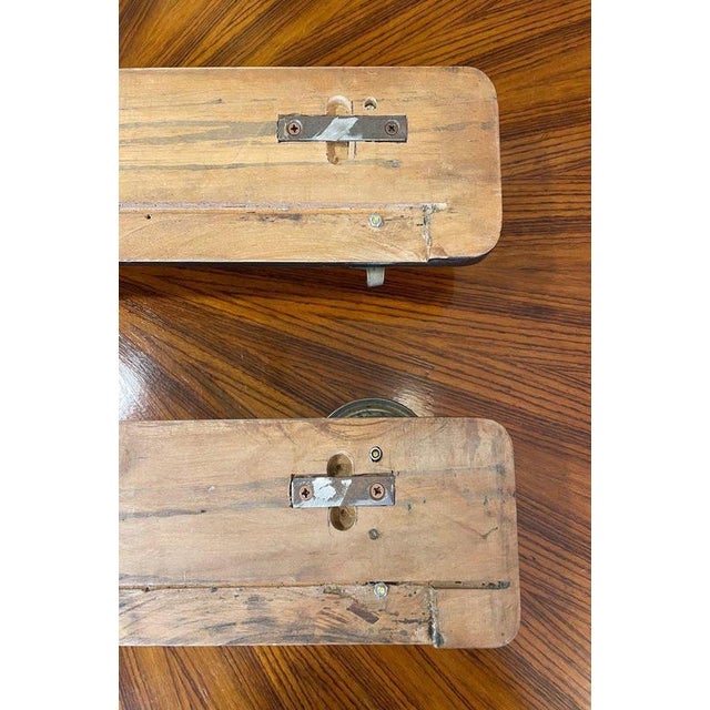 Ebonized Wood Coat Rack with Brass Medallions, 1950s For Sale - Image 11 of 13