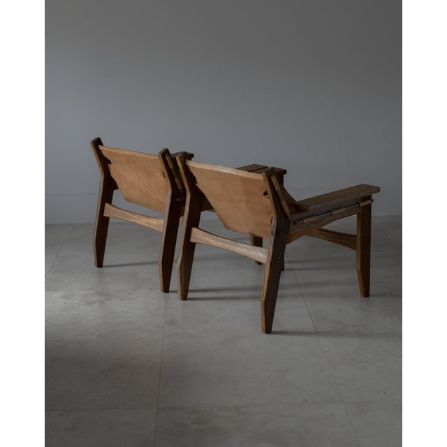 1973 Attributed to Sergio Rodrigues Kilin Armchairs in Freijo Wood & Leather by Oca, Brazil For Sale - Image 10 of 12