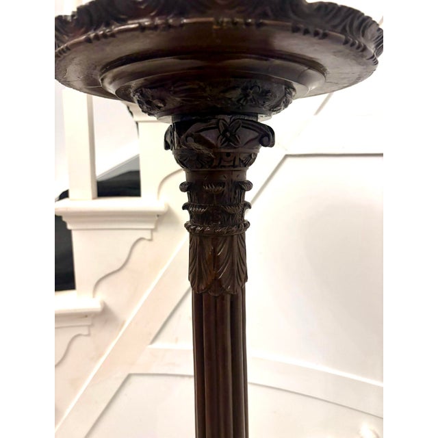 Late 19th Century Antique Victorian Carved Mahogany Plant Stand, 1880s For Sale - Image 5 of 11