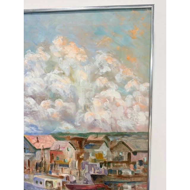 Blue Martin J. Murray (American, 1908–1997) "Provincetown" Oil on Canvas C. 1940 For Sale - Image 8 of 8