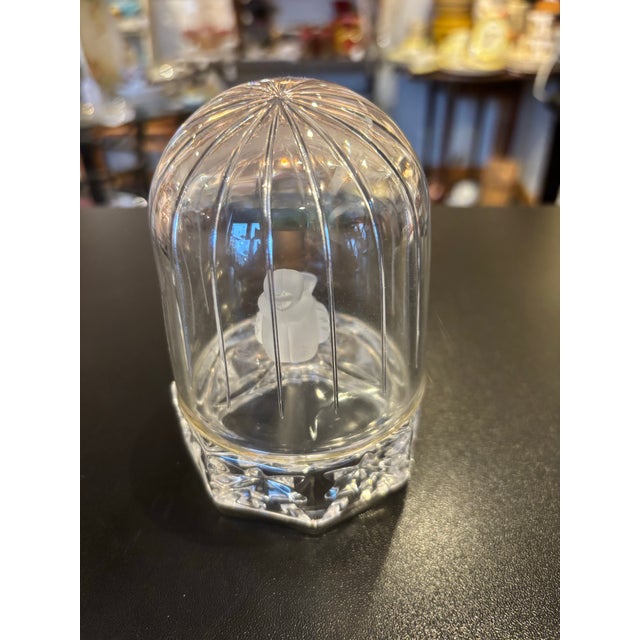 This sweet little bird is part of the Byrdes collection by Hofbauer Crystal from Germany. A satin frosted glass bird...