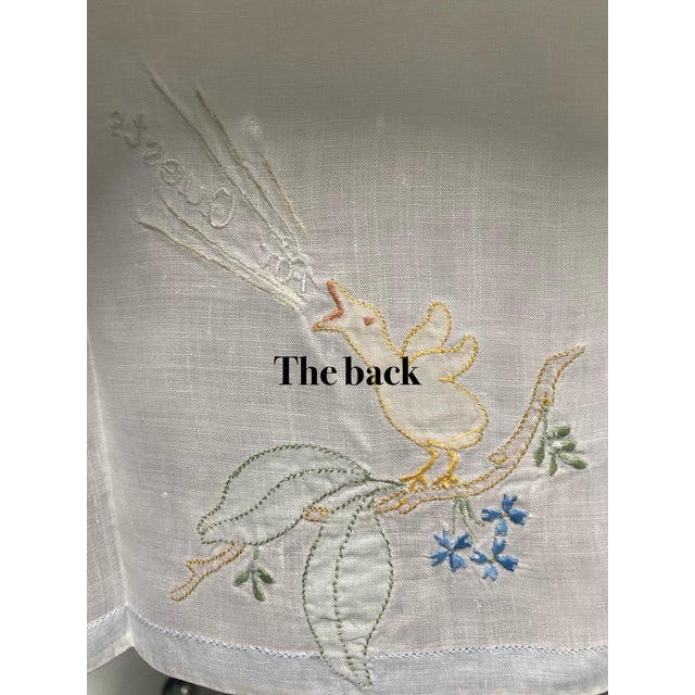 Early 20th Century Vintage 1920-30 Novelty Guest Towel, Quacking Duck For Sale - Image 5 of 6