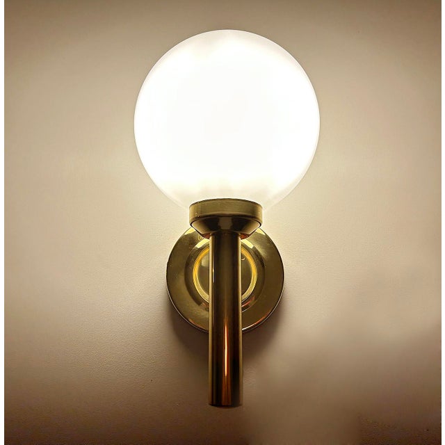 Gold Vintage Danish Glass Sconces from Abo Randers, 1960s, Set of 2 For Sale - Image 8 of 18