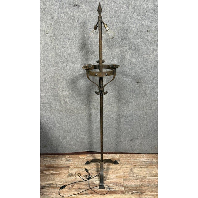 Feudal-Style Cast Iron Candlestick, 1800s For Sale - Image 7 of 7