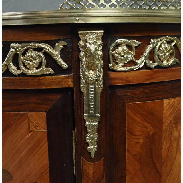 Small Mid-19th Century Louis XVI Marquetry Parlor Cabinet For Sale - Image 11 of 18