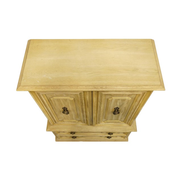 Contemporary Farcher Furniture Italian Contemporary 42" Pickled Wood Door Chest 472-9864 For Sale - Image 3 of 13