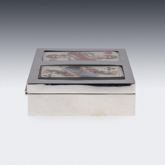 20th Century British Silver Decorative Cigar Box, 1938 For Sale - Image 15 of 18