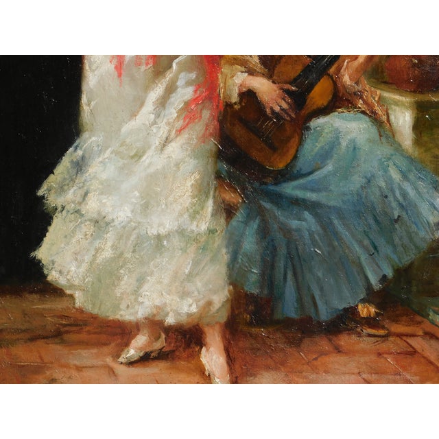 1900 - 1909 Flamenco Dancers Circa 1900 Signed Vintage Oil Painting, Mystery Artist For Sale - Image 5 of 5