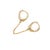 Gold & Diamond Handcuff Design Earring For Sale - Image 4 of 7