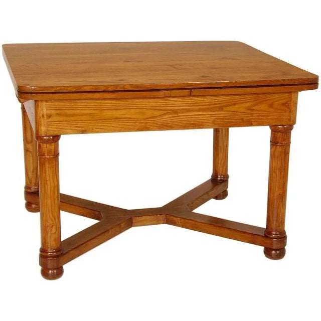 19th Century Austrian Biedermeier Chestnut Extendable Table For Sale - Image 6 of 6