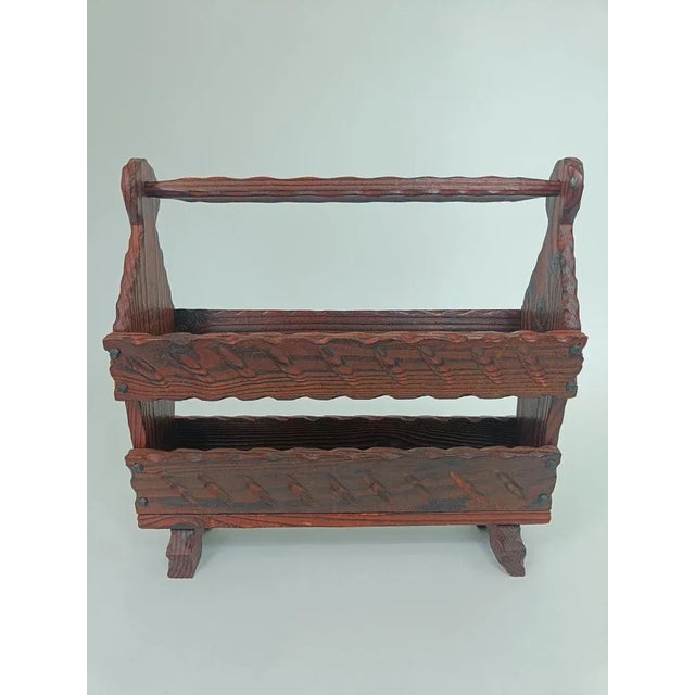 Spanish Brutalist Magazine Rack, 1970s For Sale - Image 4 of 6