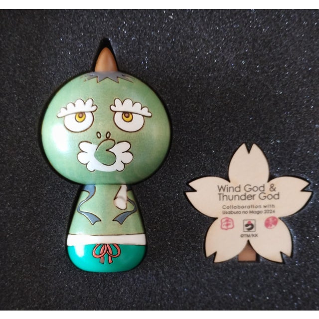 2020s Fujin & Raijin Kokeshi Set from Takashi Murakami, 2024, Set of 3 For Sale - Image 5 of 10