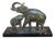 Elephant With Cub Bronze Sculpture by Irenée Rochard For Sale