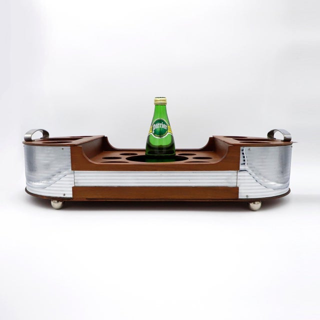 1950s Art Deco Serving Bar Tray For Sale - Image 4 of 5