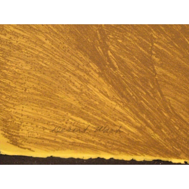 Rustic 1980s "Desert Wash" Southwestern Landscape Lithograph by James Conaway For Sale - Image 3 of 4