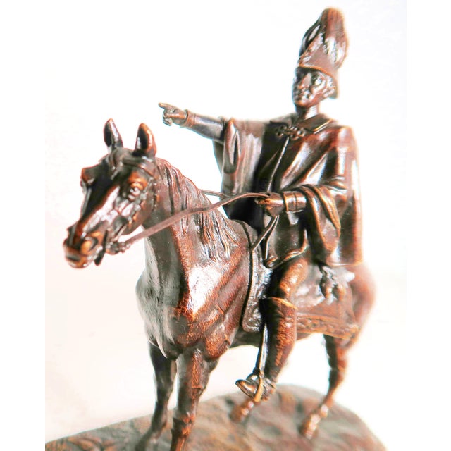 Mid 19th Century French Mid 19th Century Patinated Bronze Rider and Horse, Signed/Dated/Registered. For Sale - Image 5 of 7