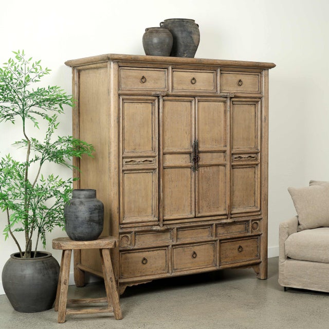 Vintage Storage Cabinet - Six Drawers - Weathered Natural For Sale In Los Angeles - Image 6 of 16