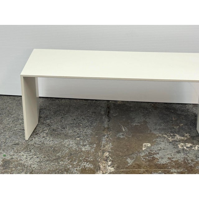 Custom Design White Lacquered Side Table For Sale - Image 10 of 12