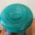 Vintage Deep Teal Murano Studio Art Glass Trumpet Vase With Spiraling Accent Signed by Artist For Sale - Image 10 of 12