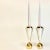 This pair of candle holders is rare. Produced in the 1980s postmodern era, their classic geometric features and gleaming...