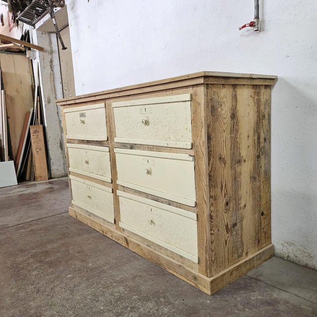 Rustic Workbench Chest of Drawers, 1980s For Sale - Image 3 of 11
