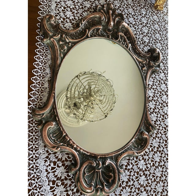 Vintage Decorative Mirror in Copper Frame, 1960s For Sale - Image 12 of 13