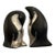 1980s Emilia Castillo Taxco Sterling and Porcelain Penguin Salt & Pepper Shakers - a Pair For Sale
