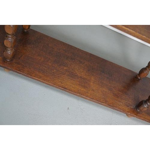 Mid-Century French Oak Bobbin Shelving Unit For Sale - Image 17 of 18