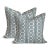 A Pair of Lauren Servati Textiles, Lagoon // Seaworthy Pillows, 22"x22" For Sale