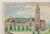 Mid-Century Modern 50s Swedish Folk Art Oil Pastel Painting, Church in Pink, Sky Blue, Purple & Spring Green For Sale - Image 3 of 10