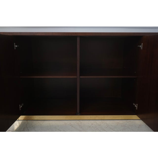 1970s Mid Century Modern Tiger Maple Credenza Cabinet For Sale - Image 5 of 17