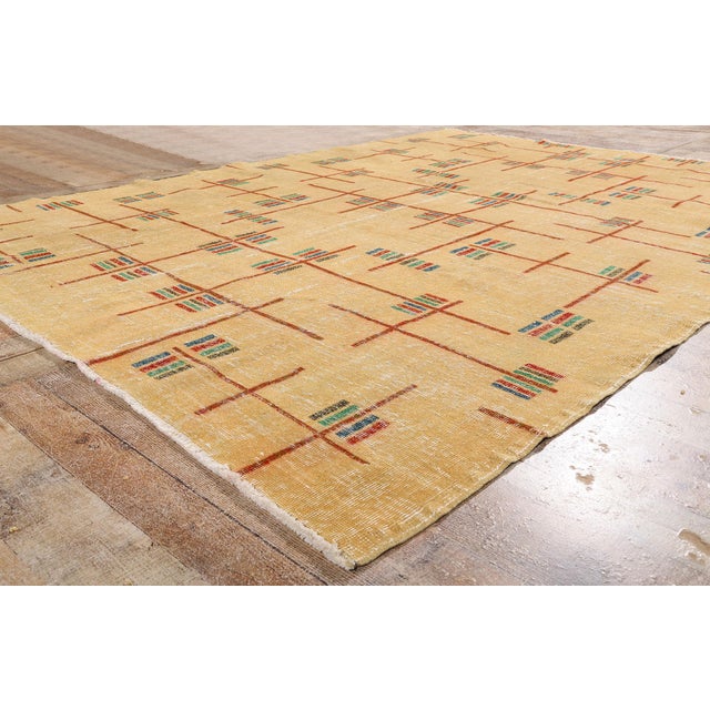 Zeki Muren Vintage Turkish Sivas Rug, 07'00 X 09'09 For Sale - Image 9 of 10