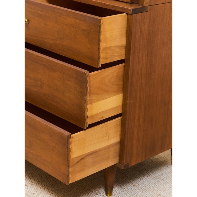 Mid 20th Century Mid 20th Century Kent Coffey Wavy Drawer Pull Dresser For Sale - Image 5 of 12