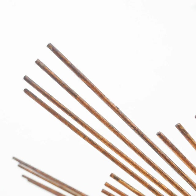 Mid-Century Modern Mid-Century Modern Sunburst Brass Pendant Lamp, 1960s For Sale - Image 3 of 10