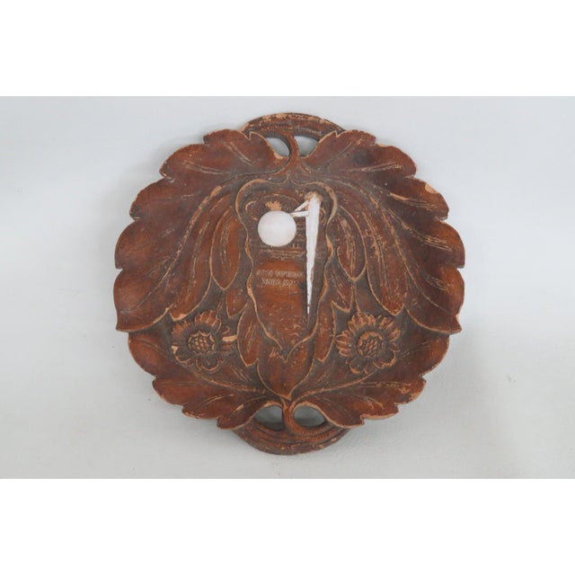 1939 Nyc Worlds Fair Handled Souvenir Plate Syroco Wood Tray Made in Usa 5152b For Sale - Image 4 of 12