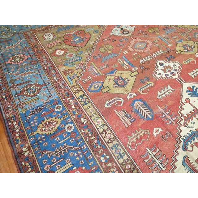 Antique Zabihi Collection Tribal Persian Bakshaish Oversize Carpet For Sale - Image 12 of 12