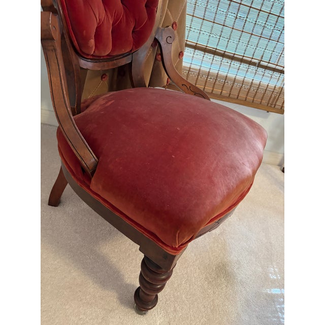 Antique Victorian Renaissance Revival Carved Walnut Armchair, Circa 1880 For Sale - Image 6 of 10