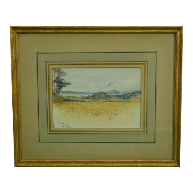 Mid 20th Century Scottish Belhaven Dunbar Landscape Watercolour For Sale