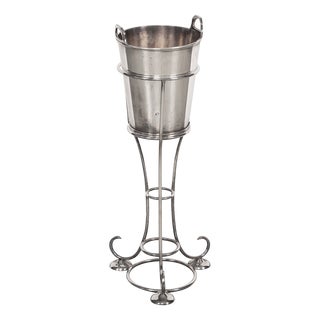 20th Century English Art Deco Ice Bucket on Stand, 1930, Set of 2 For Sale