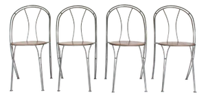 1990's Ikea Pajala Set of 4 Stackable Dining Chairs