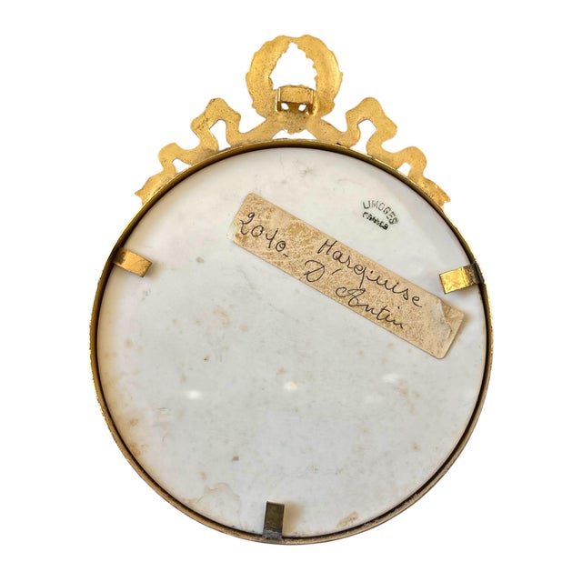 Portrait of the Marquise d'Antin in Bronze and Porcelain from Limoges, 1920s For Sale - Image 4 of 7