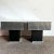 1980s Postmodern Black and Silver Striped Mirror Top Side Tables - a Pair For Sale - Image 5 of 12