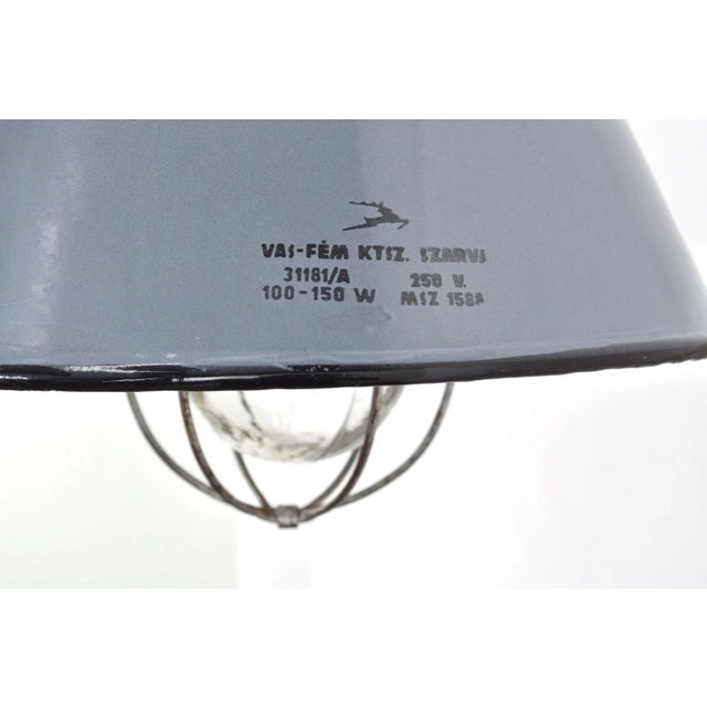 Vintage Enamel Pendant Lamp, 1950s For Sale - Image 6 of 10