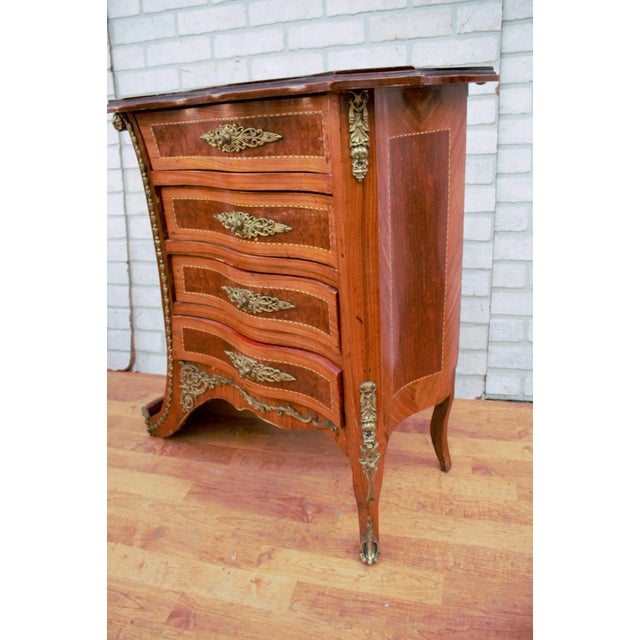 Vintage French Renaissance Revival Style Flared Legs Side Tables - Pair For Sale - Image 11 of 13