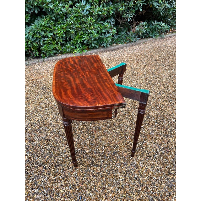 Wood Regency Mahogany D-Shaped Card Table, 1820 For Sale - Image 7 of 12