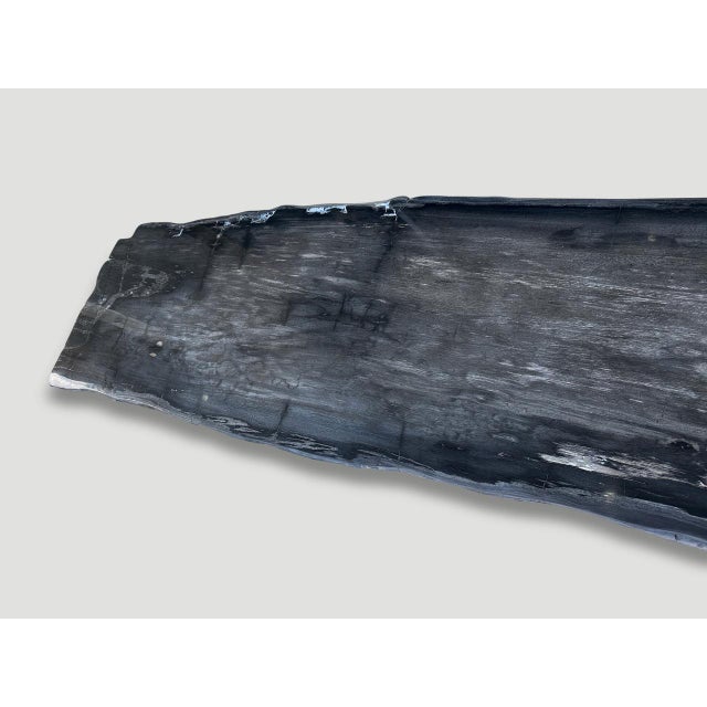 Wood Andrianna Shamaris Exquisite High Quality Petrified Wood Dining Table Or Console For Sale - Image 7 of 18