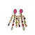 Gemstone Bochic "Orient" Vintage Ruby & Multi gem Chandelier Earrings Set 18K Gold&Silver, A Pair For Sale - Image 7 of 18